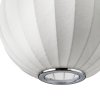 Dekoracyjna nowoczesna biała lampa wisząca designerska skandynawska tkaninowy abażur kula 30cm SILK ST-2330-30 Step Into Design